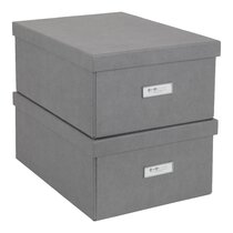 Document Organizer with Lid (2 Pack Gray) - Grey