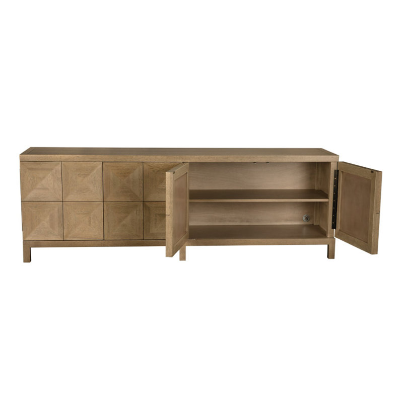 Quadrant 4 Door Sideboard, Washed Walnut