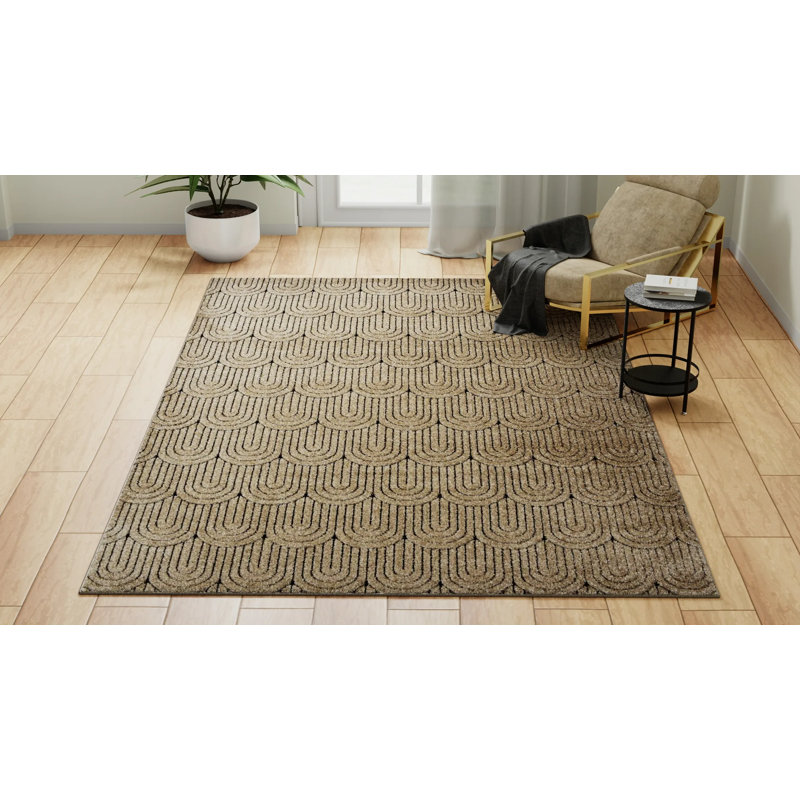 Neace Contemporary Riviera Beach Area Rug, Rectangle 8' x 10'