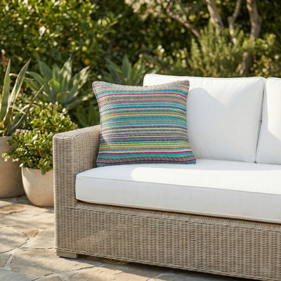 Coussin de patio intérieur en polyester recyclé résistant aux taches et lavable à la machine