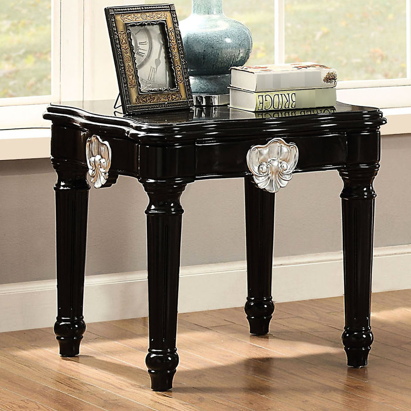 Élégante table de bout noire pour la maison