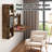 Rustic Brown Wall Mounted Fold-Down Desk with Storage Shelf – Space Saving Floating Wall Desk for Home Office, Bedroom & Small Spaces-1328212858-1289932005