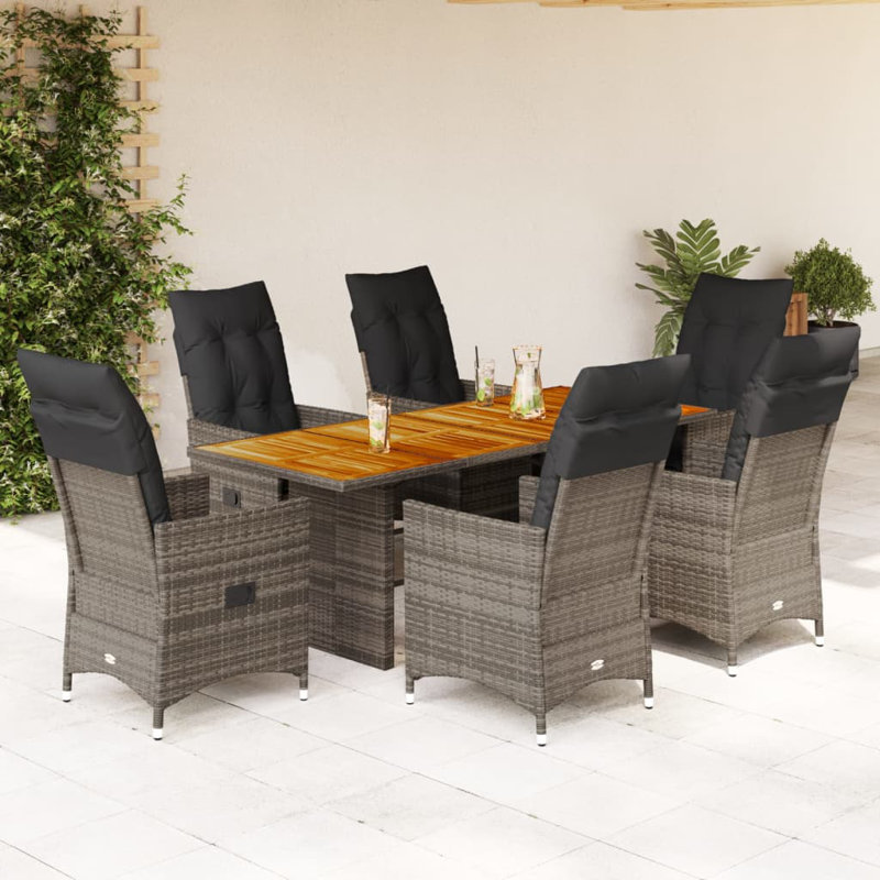  Garden Dining Set Grey
