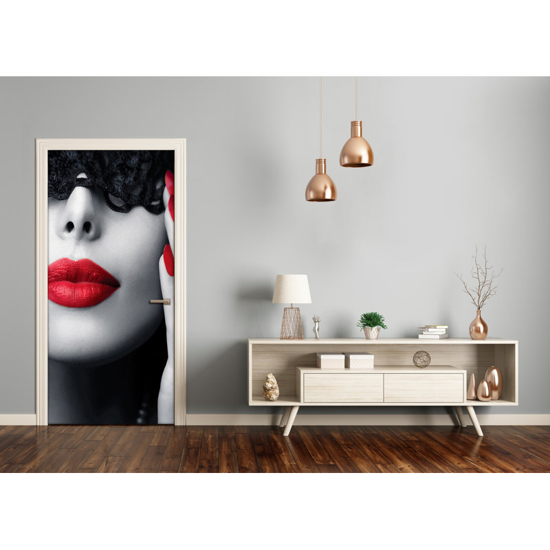 Lace Mask Door Decal