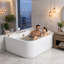 Baignoire tourbillon en acrylique 61 po pour 2 personnes, 16 jets avec chauffage et lumières DEL 61 po