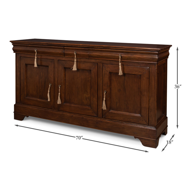 Cafe Au Lait 70'' W Solid Wood Credneza