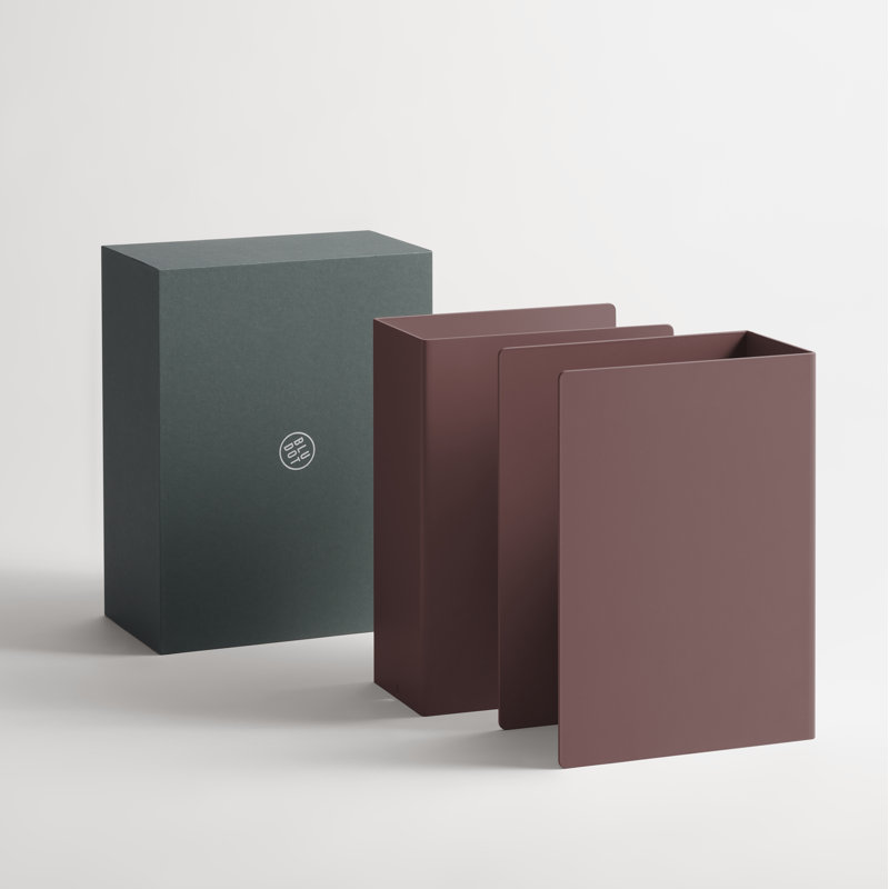Tabs Office Bookends, Oxblood