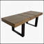 Table de salle à manger rectangulaire extensible pour 6 à 10 personnes avec effet de bois vieilli et finition noire, 160 à 200 cm-1378374779