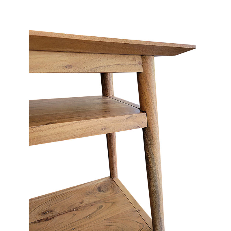 Console en acacia massif Offerman Camila, Naturel