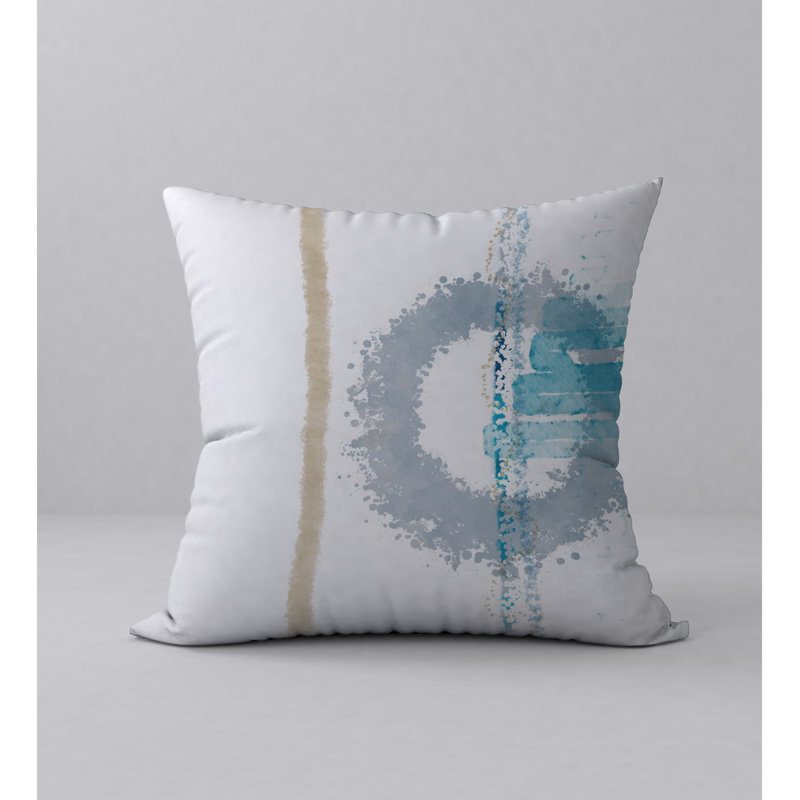 Abstract Throw Pillow, 18" H x 18" W