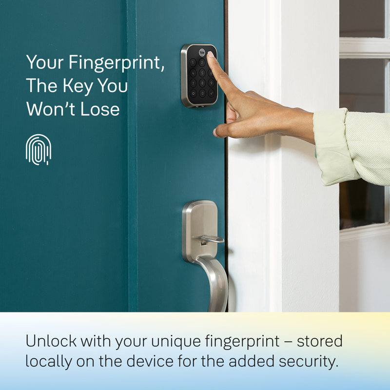 Yale Assure Lock 2 Touch Key-Free Smart Lock with Fingerprint Scanner and Wi-Fi, Lifetime Brass, Wi-Fi
