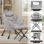 Upholstered Armchair With Footstool-1597684782