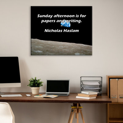 Artsy Quote "Sunday afternoon is for papers and writing." By Nicholas Haslam Gallery Wrapped Canvas