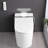 Smart Toilet With Night , Self-Cleaning Nozzle, Heated Seat, Foot Sensor, Remote Control, Led Display Control Bidet ,