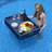Sunjoy Wicker Floating Tray 36x24 inch Aluminum Frame Pool Tray Swimming Floating Serving Tray for Drinks, Snacks, and Essentials-88202096