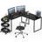 Cleao L-Shaped Metal Base Computer Desk-625406574