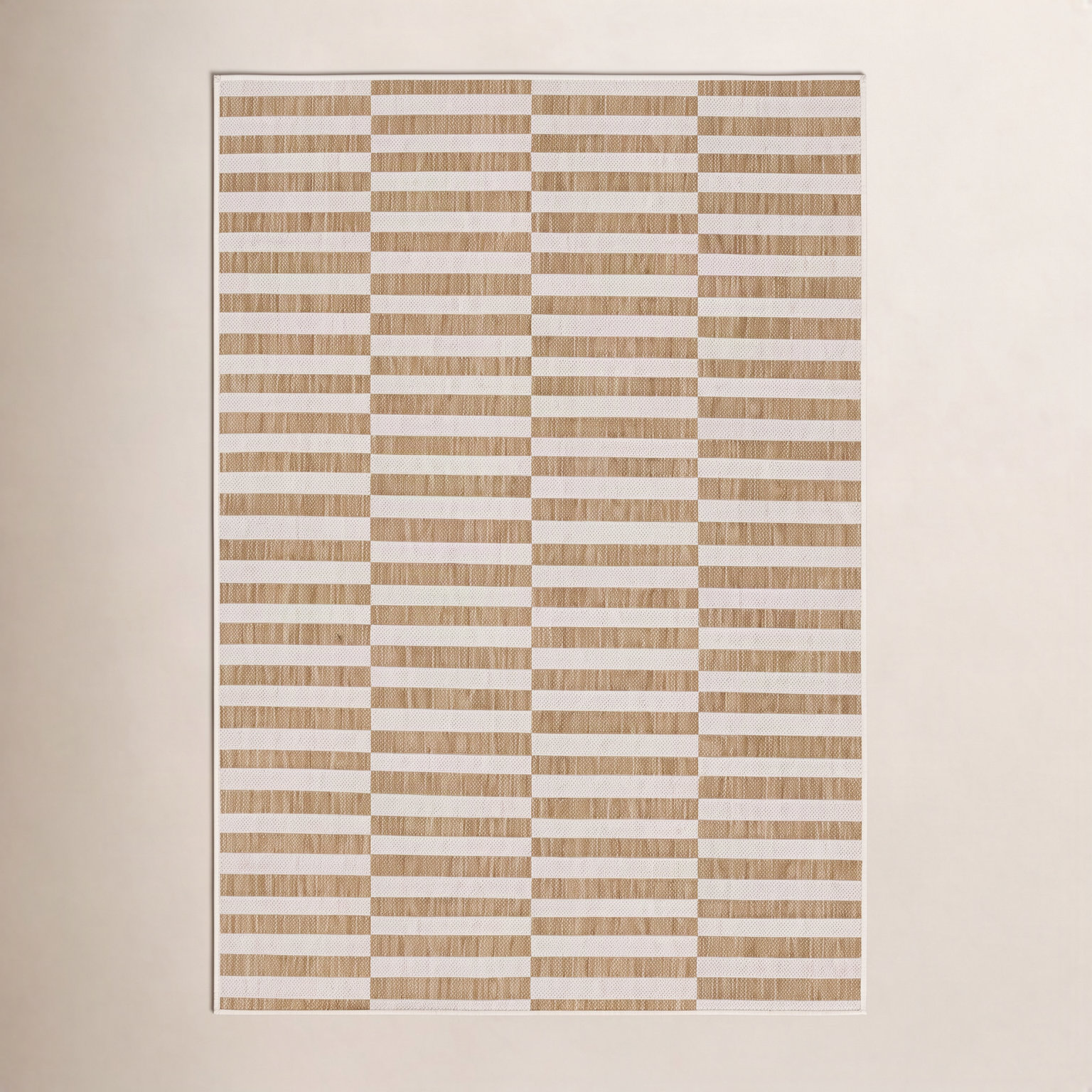 Robinson Taupe Ivory Outdoor Rug, Rectangle 7'10" x 10'