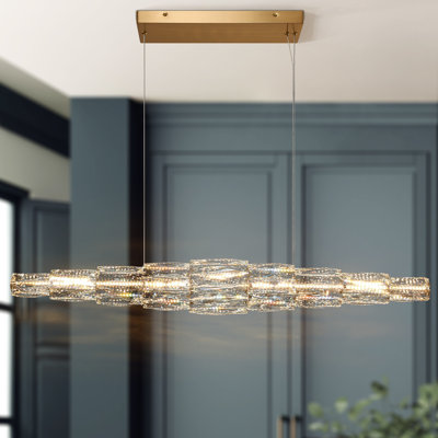Daine 1 - Light Kitchen Island Linear LED Chandelier