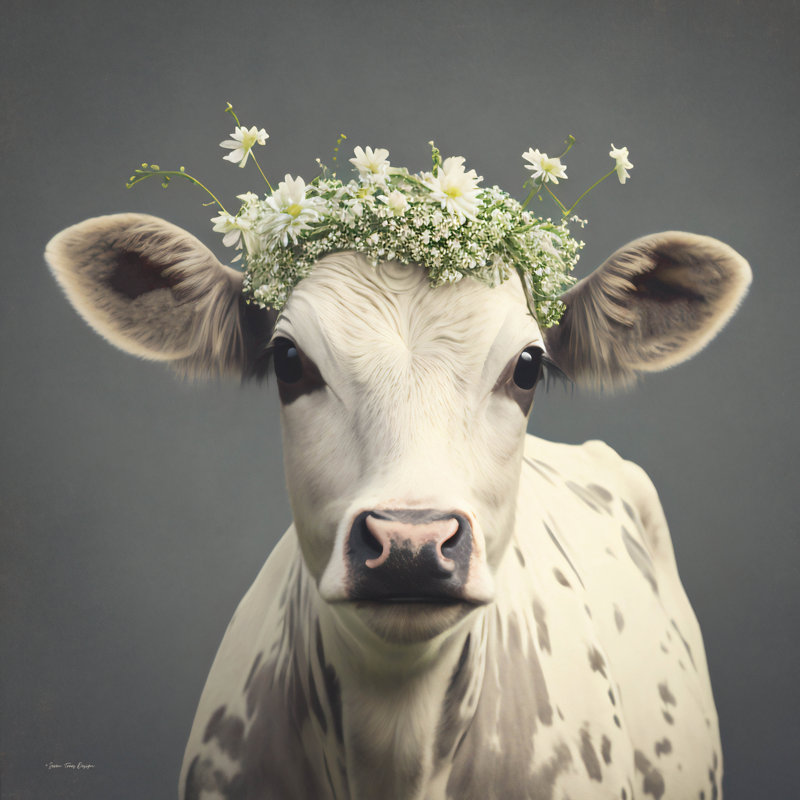 «Cow-ntry Charm On Canvas» par Seven Trees Designs, H 36 po x l 36 po x P 1,25 po