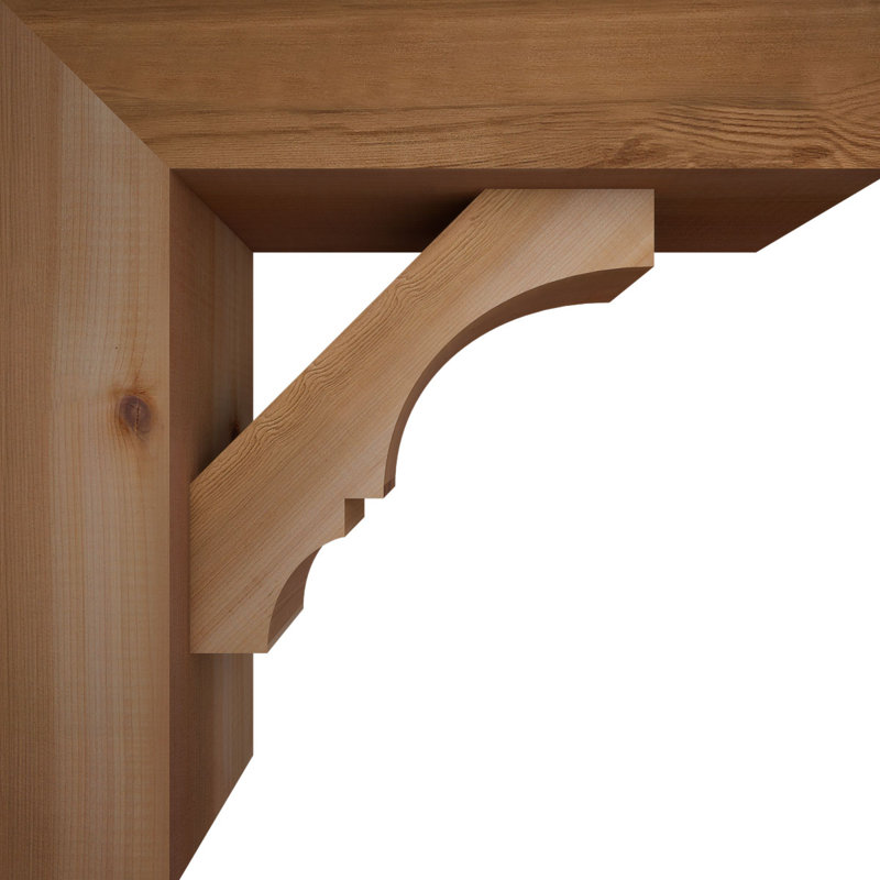 Support de bloc Balboa avec entretoise décalée, 18 po x 18 po, Cèdre rouge occidental de l 5 1/2 po (lisse)