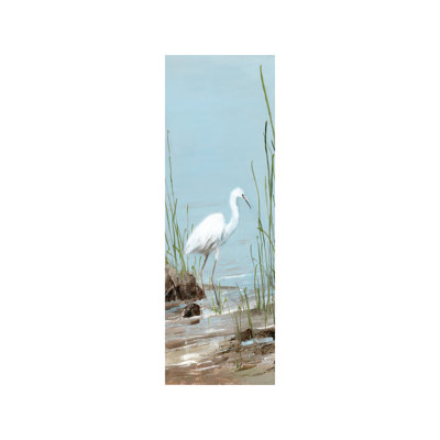 Island Egret I by Sally Swatland - Wrapped Canvas Panoramic Painting