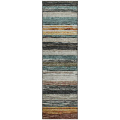 Premium Machine Washable Hedden AMF1703 Stripes Rug