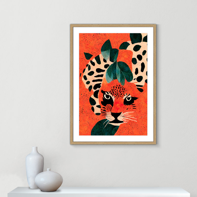 «Jaguar’s Gaze I» par Treechild, L 25,5 po x H 35,5 po, Imprimé mat, Naturel