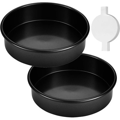 Ensemble de moules à gâteau ronds antiadhésifs de 9 pouces avec 20 papiers parchemin - Ustensiles de cuisson en acier au carbone robuste