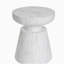 Table d'appoint d'extérieur en travertin Ponti, blanc