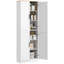 Armoire de rangement 67 pouces autoportante à 4 portes avec rangement réglable