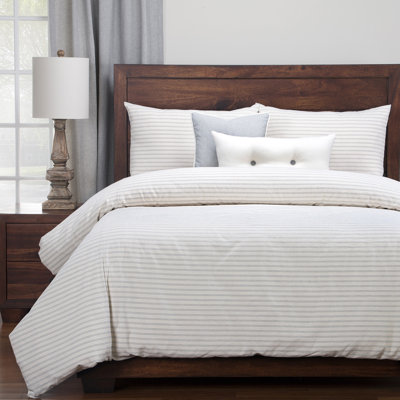 Ensemble de housse de couette rayée Ticking