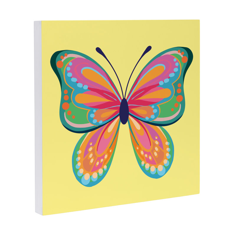 Décoration murale Bunny Blooms, papillon rose, L 12 po x H 12 po