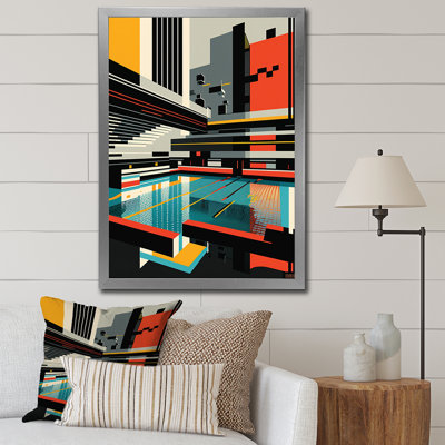 Bauhaus Retro City Architecture I - Futuristic Architecture Wall Art Prints