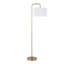 Lampe sur pied contemporaine 63 "en métal avec abat-jour en lin Puck de Grandview Gallery-101102193
