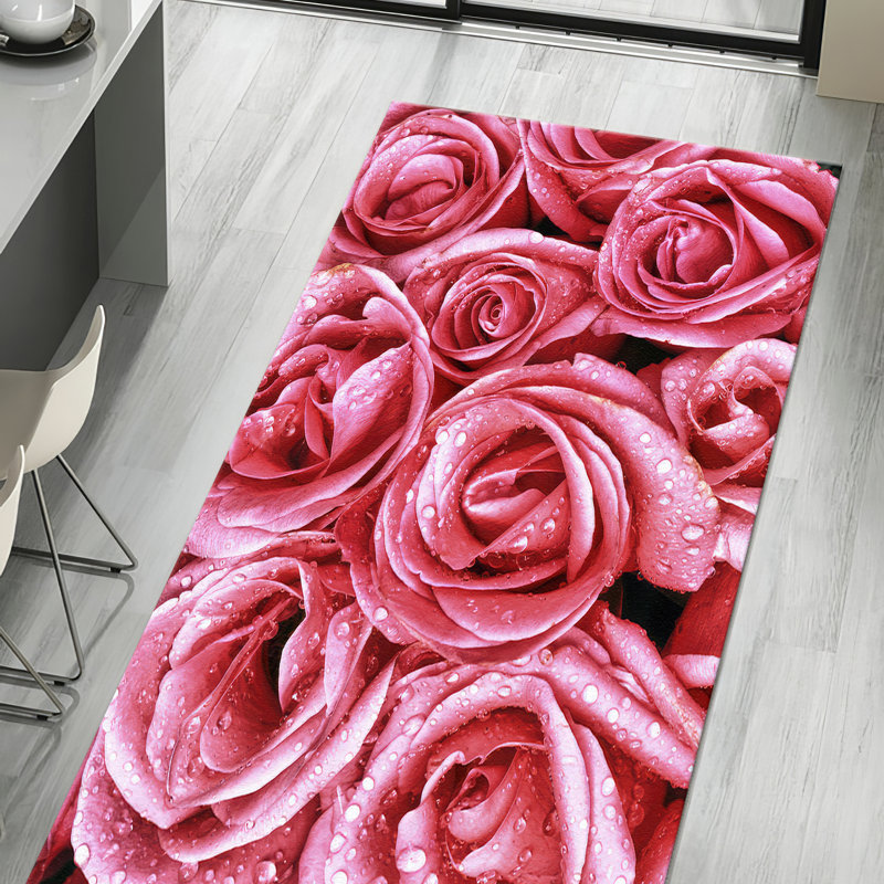 Exquisite Soft Pile Rug with Intricate Floral Print for a Touch of Elegance in Your Living Space, Rectangle 3'3" x 4'11"
