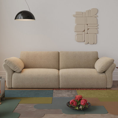Mid-Century Washable Chenille Straight Sofa