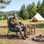 Lit de camping pliant et rembourré 3 en 1 avec matelas épais et confortable pour la randonnée en plein air