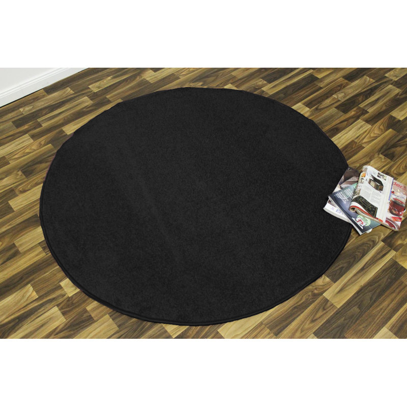 Nasty Black Area Rug, Round 200 x 200cm