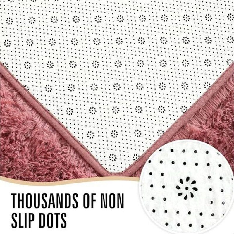 Solid Colour Shag Area Rug, Rectangle 122 x 183 cm