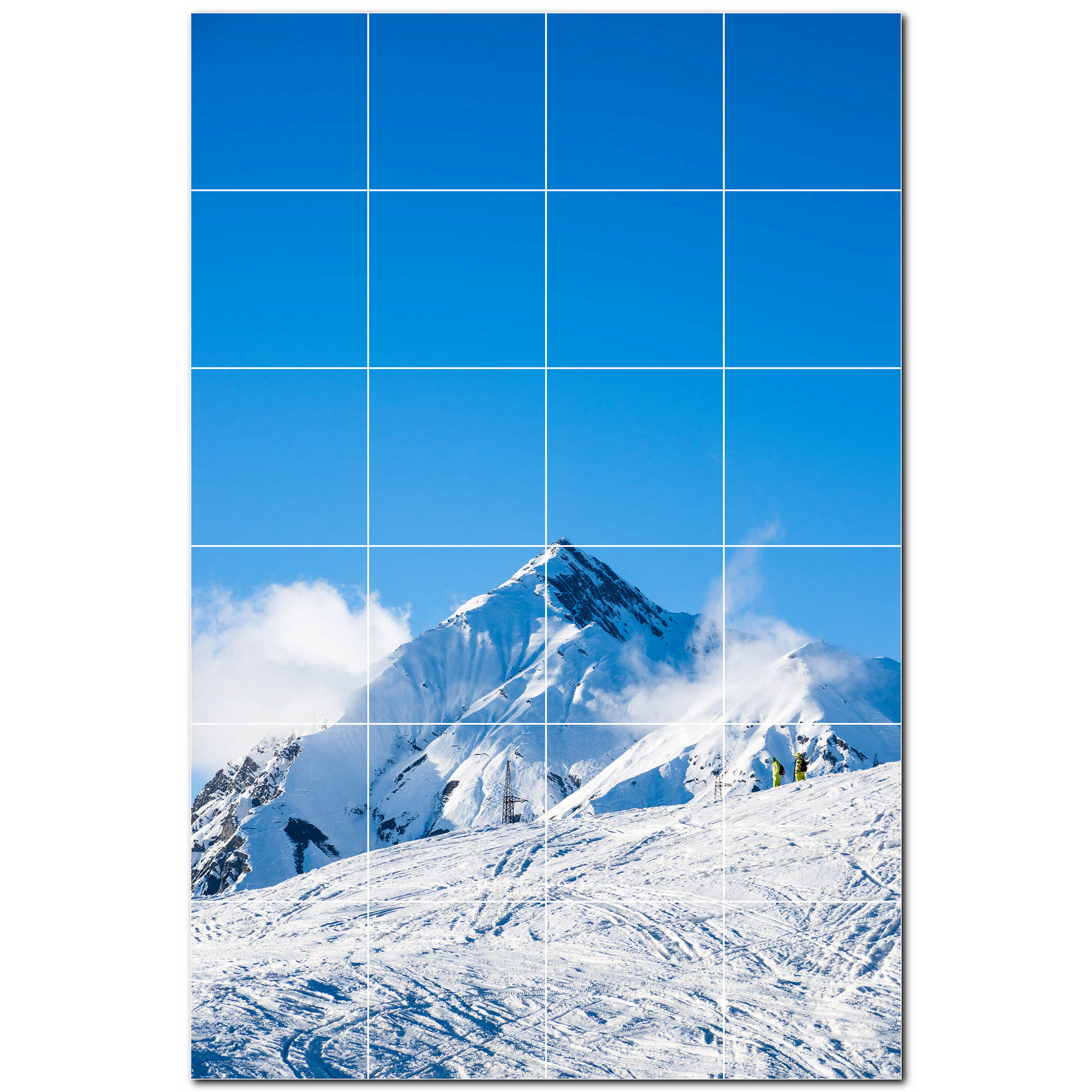 Picture-Tiles.com 17" x 25.5" Ceramic Mountains Photo Decorative Mural ...