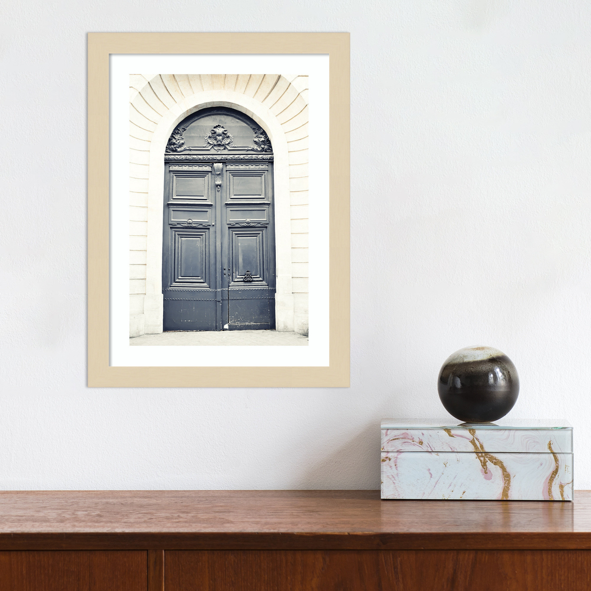 Black Paris Door by Caroline Mint, Brown, 15" H x 11" W