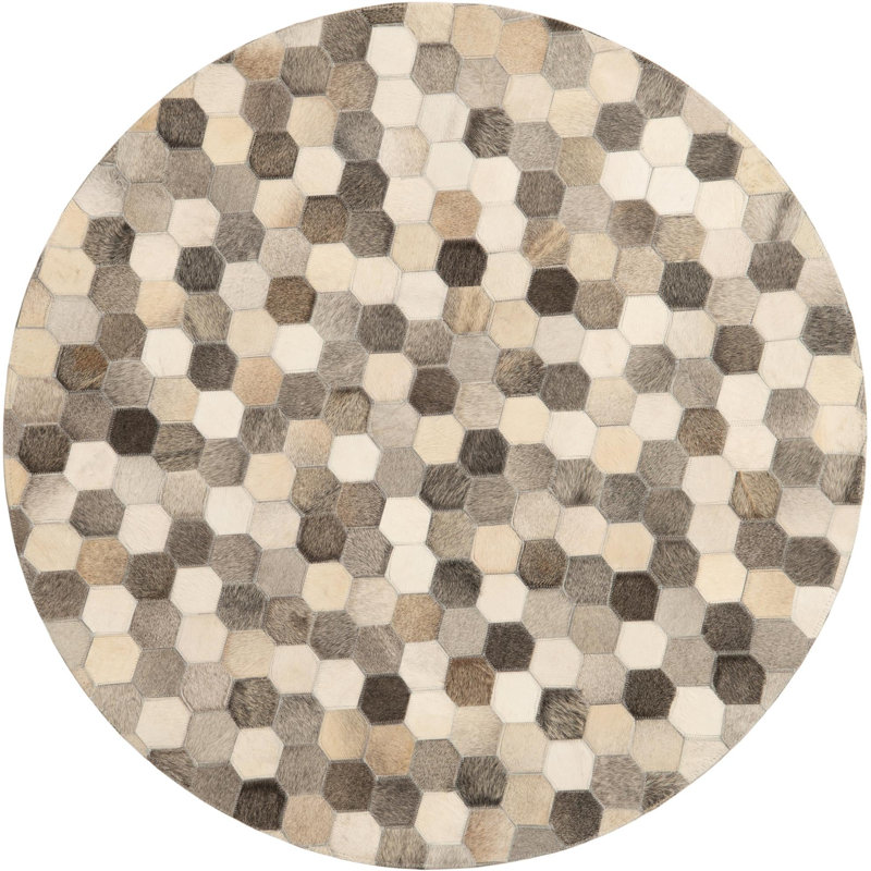Shasa Abstract Indoor Rug, Round 4'1"