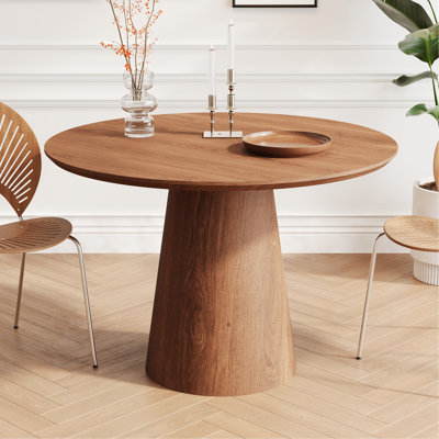 Finnerty Circular Dining Table with Wooden Base