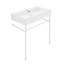 Lavabo console en céramique Claire 30 pieds blanc mat