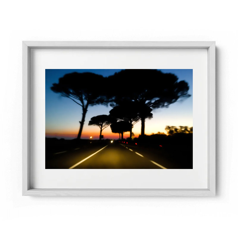 Drive Print by Joseph Regan, 22" H x 26" W x 0.75" D, White