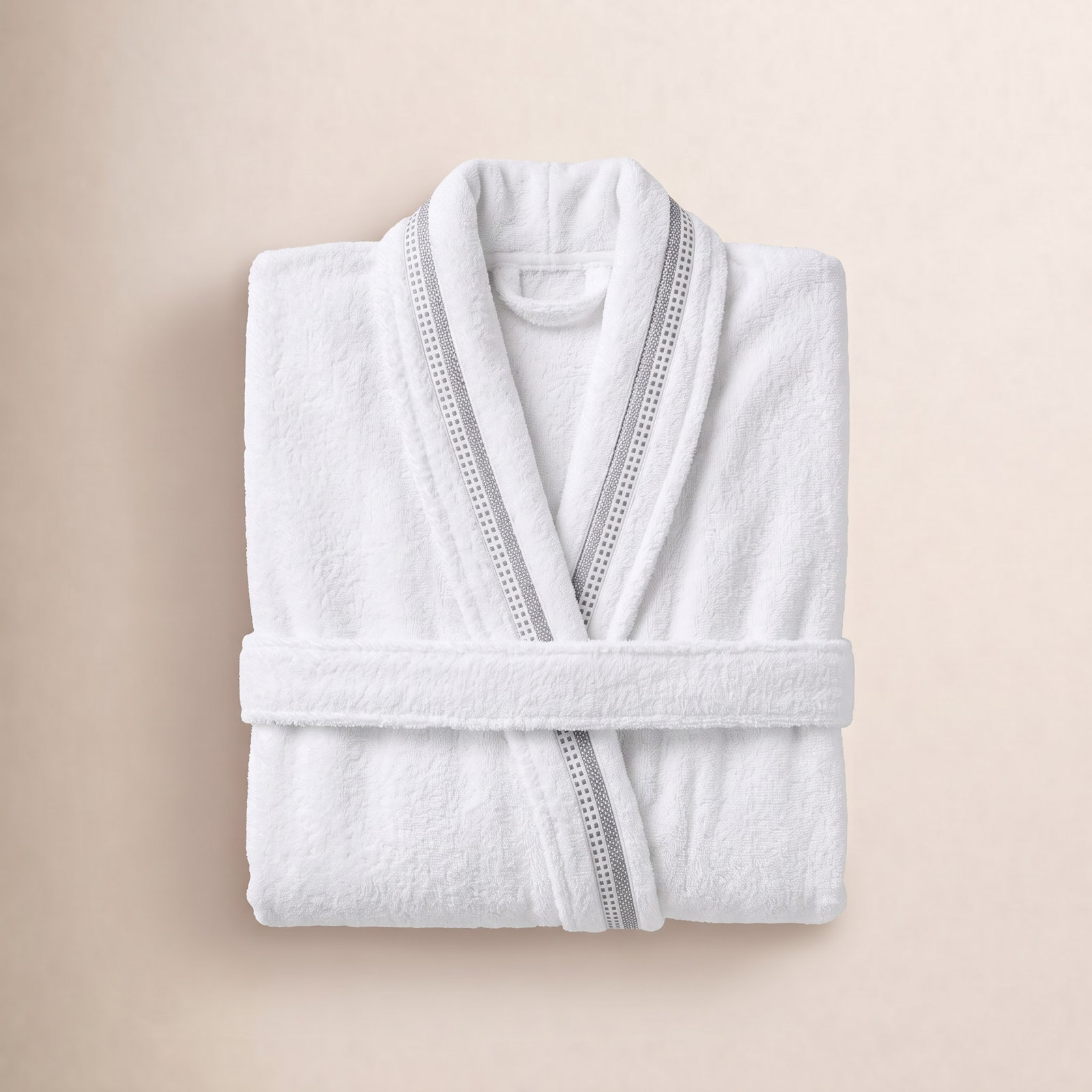 Lorelei Kimono Bathrobe, XL, White Gray