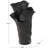 Black Ceramic Abstract Floral Inspired Decorative Vase with Wavy Folded Rim-98716326