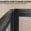 185mm H Hinged Framed Shower Door with Clear Glass-172596620-172596621
