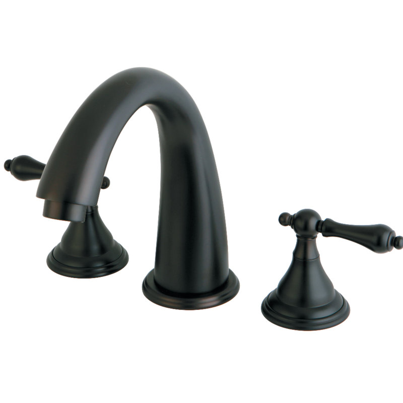 Kingston Brass Vintage Two-Handle 3-Hole Deck Mount Roman Tub Faucet, Oil Rubbed Bronze