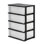 IRIS 4 Drawer Plastic Wide Chest, Black